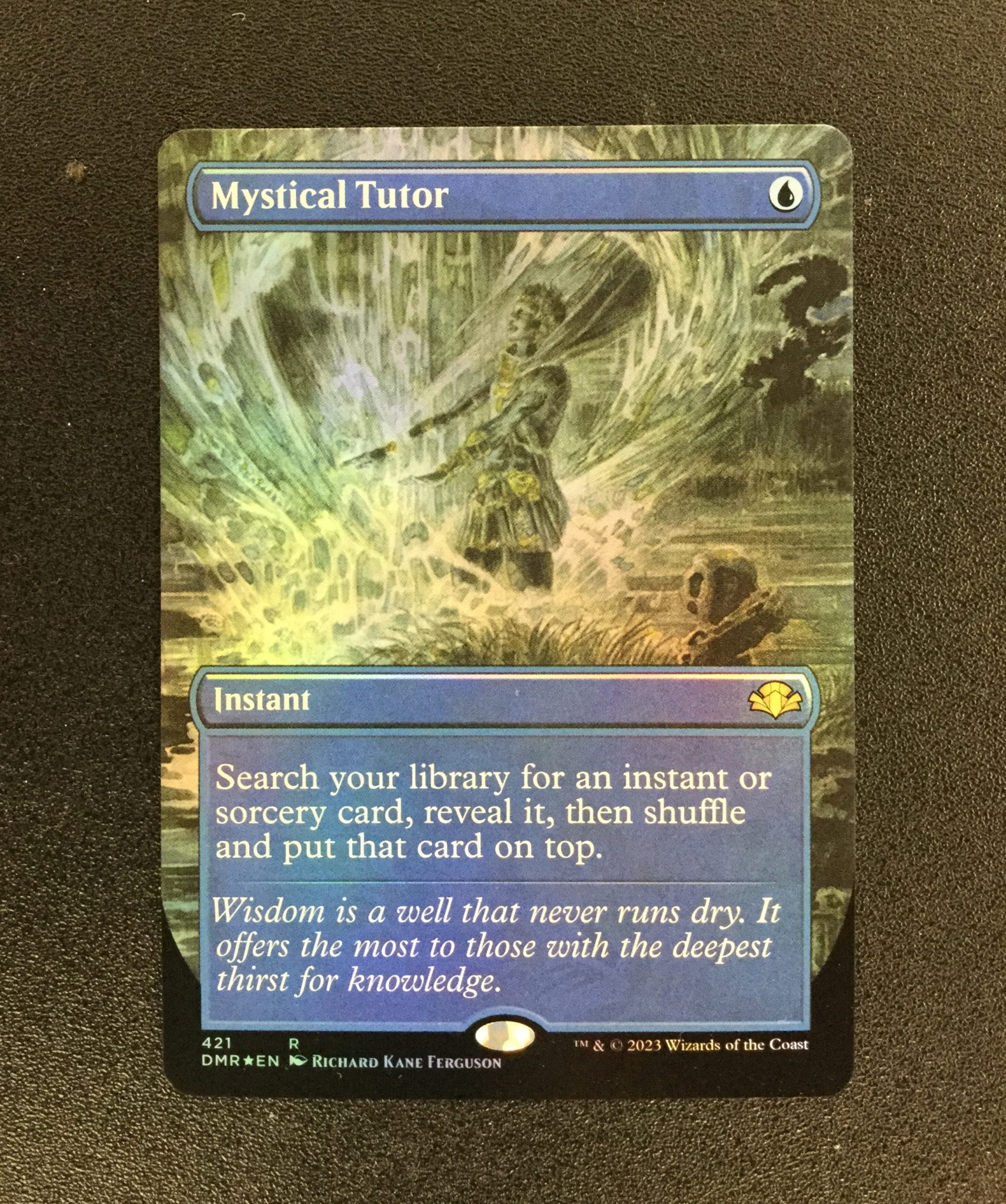 Mystical Tutor FOIL Borderless MTG Proxy Dominaria Remastered