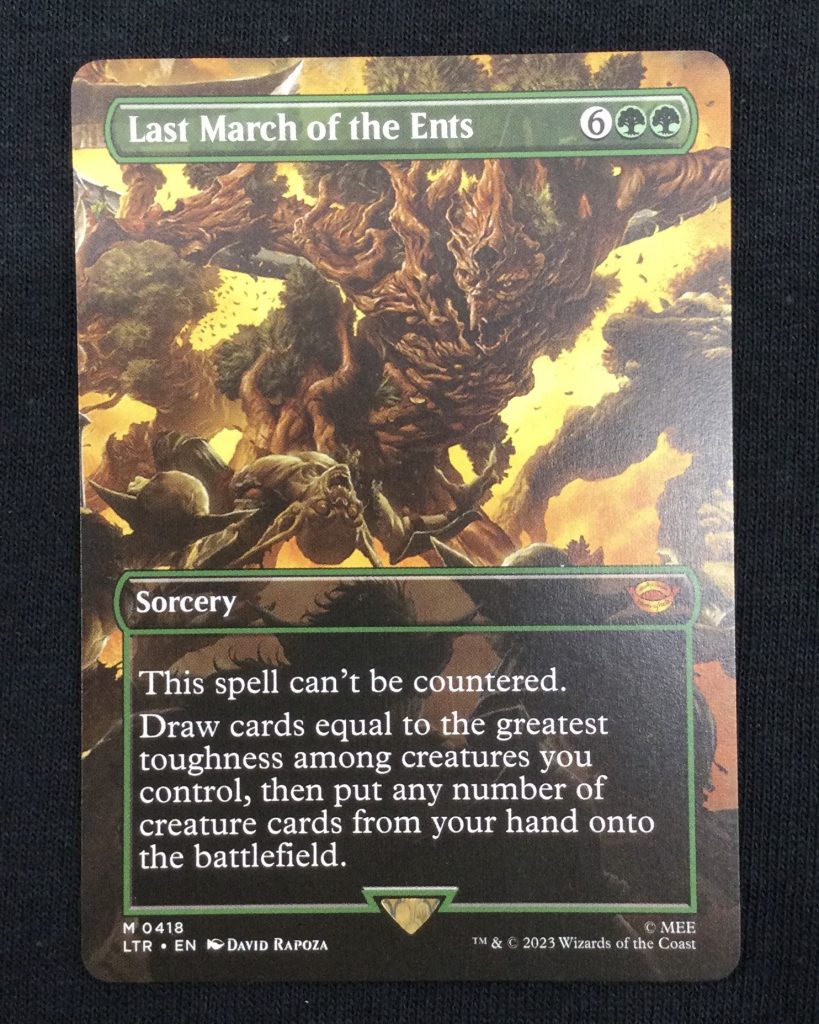 Last March Of The Ents Borderless MTG Proxy Universes Beyond The