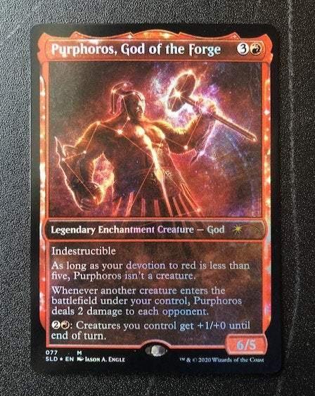 Purphoros, God of the Forge (FOIL Showcase) - MtG SLD - Proxy King