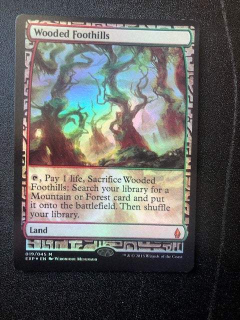 Magic: The Gathering – Wooded Foothills – Foil Expedition Land Card – Zendikar Rising - View #7