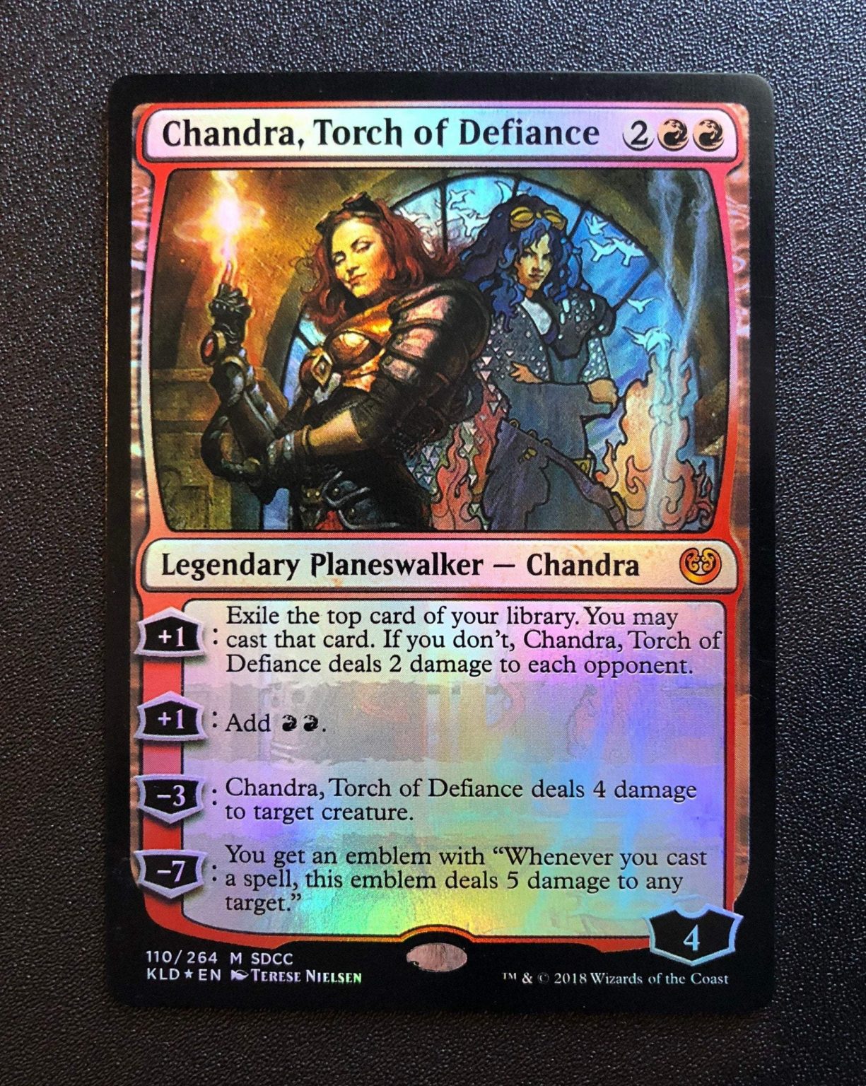 Chandra, Torch of Defiance (FOIL) MtG SDCC Promo Proxy King