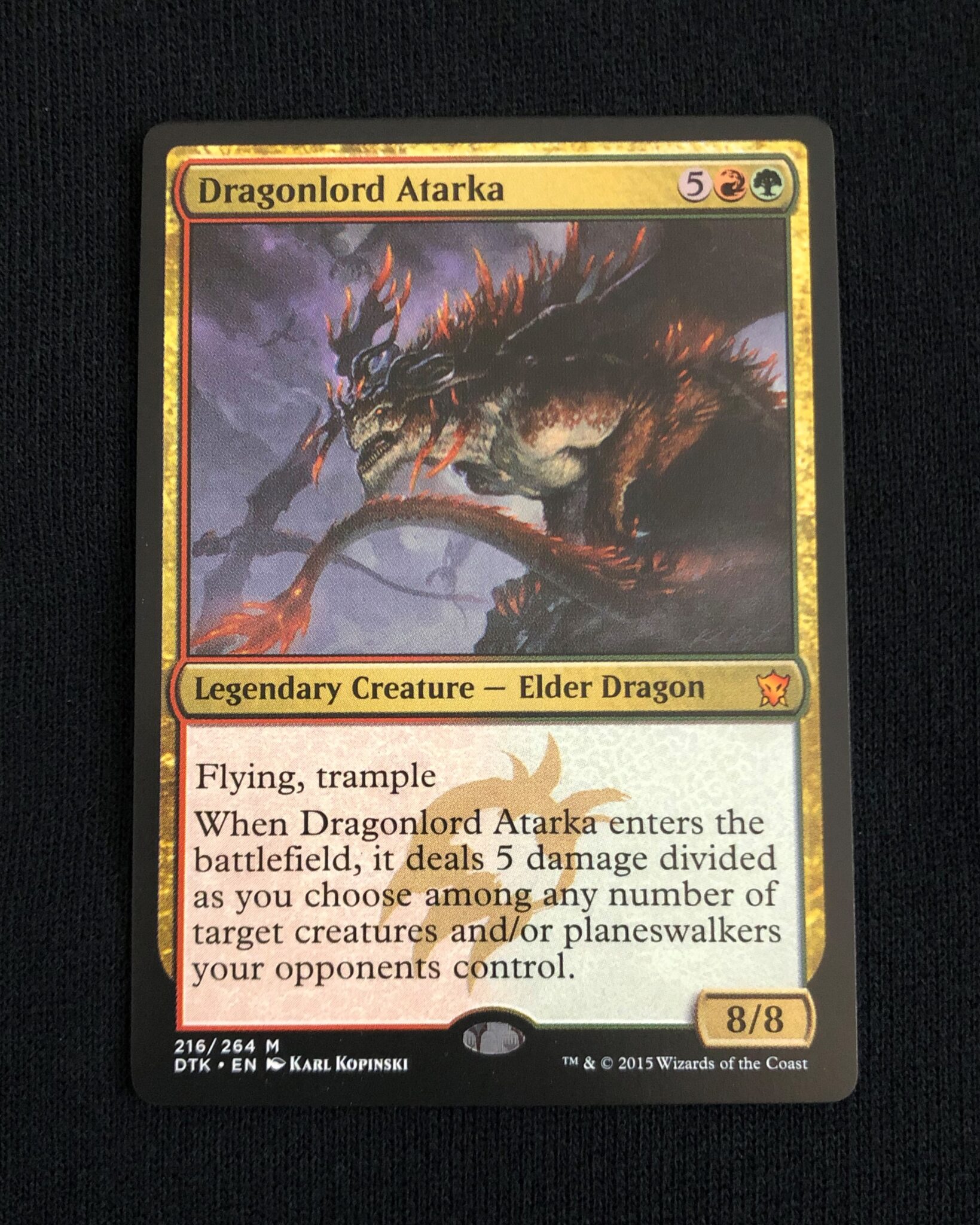 Dragonlord Atarka MtG Dragons Of Tarkir Proxy King   IMG 8370 1639x2048 