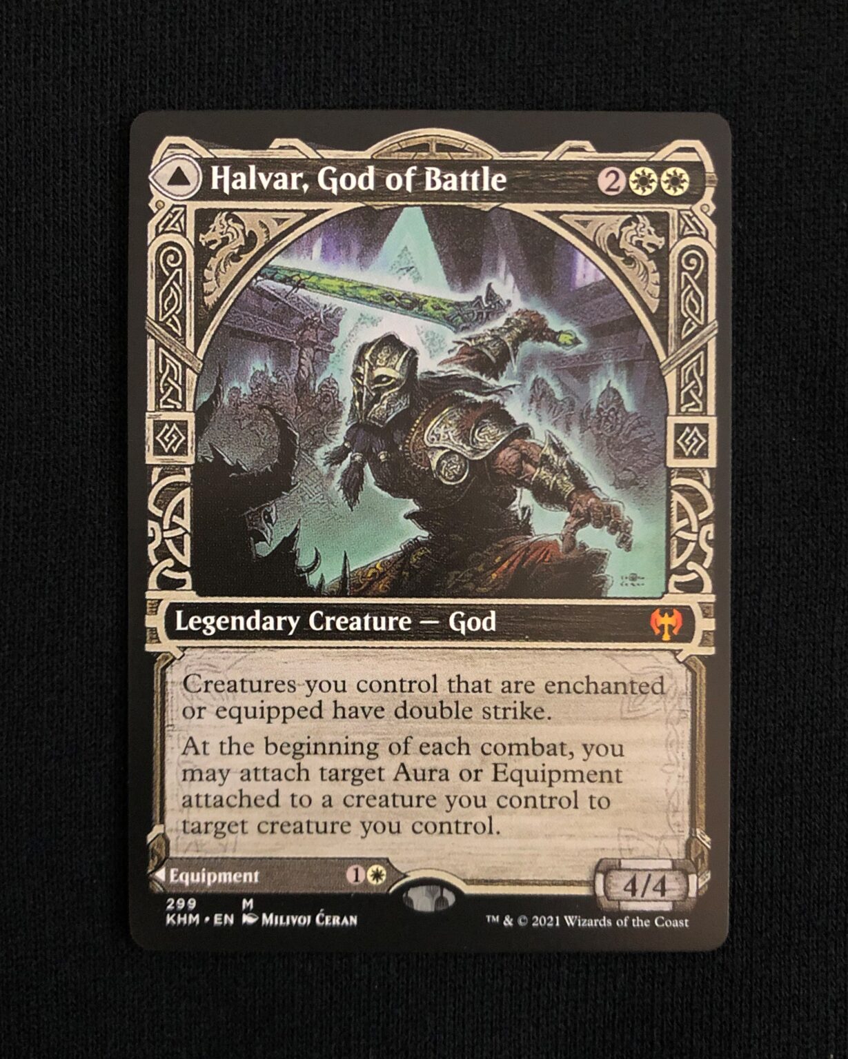 Halvar, God of Battle / Sword of the Realms (Showcase) MtG Kaldheim