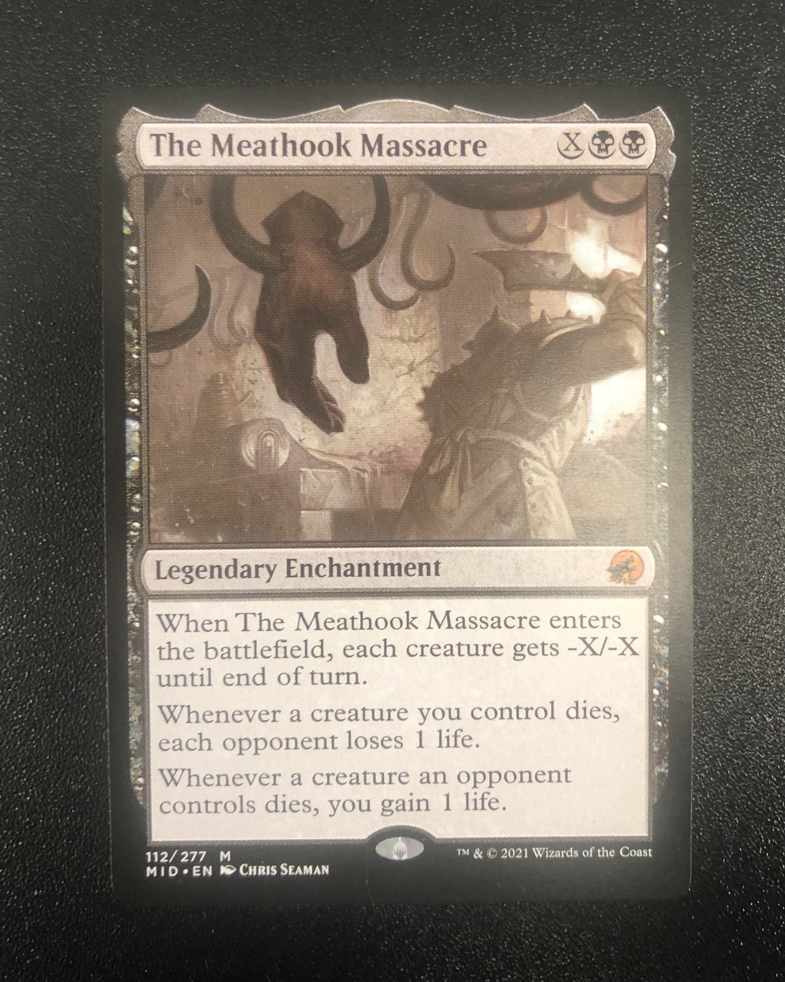 The Meathook Massacre extend art Innistrad: Midnight Hunt (MID) Hologram  mtg proxy magic the gathering proxies cards gp fnm playable holo foil  available – Proxy King mtg proxy