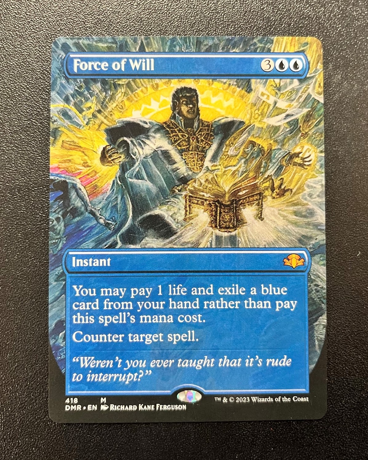 Force of Will (Borderless) - MTG Dominaria Remastered - Proxy King
