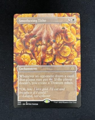 thumbnail image 2 of Smothering Tithe Full Art Foil – MTG Play Test Card – Near Mint – Fall Out Themed 2 of 5