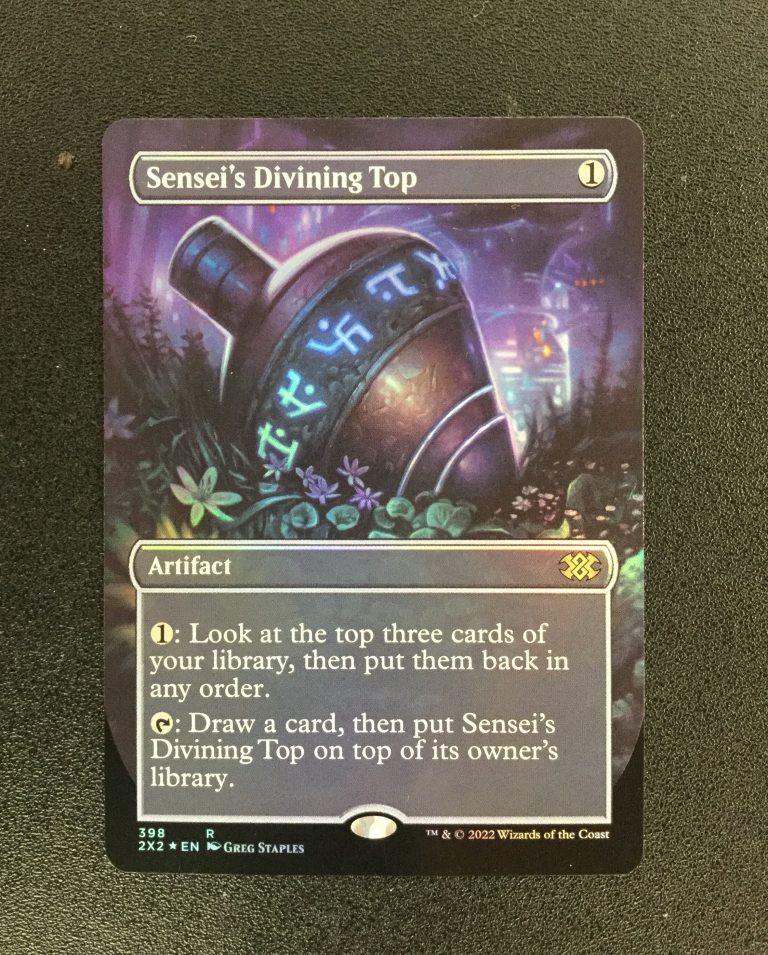 Sensei's Divining Top (FOIL Borderless) MTG Proxy Double Masters 2022