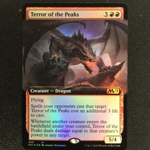 Terror of the Peaks (FOIL Extended Art) - MTG Proxy Core Set 2021