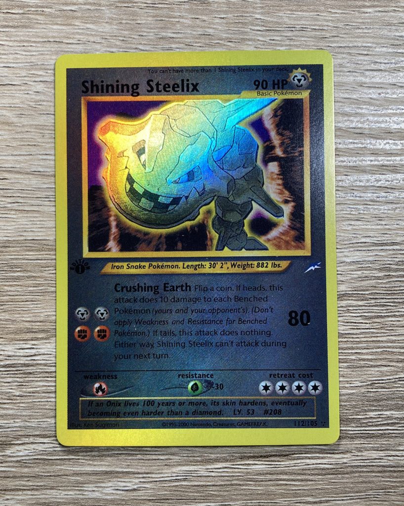 Shining Steelix 1st Edition Neo Destiny Holo Pokémon Proxy Card