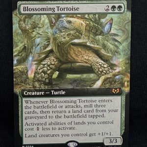 Blossoming Tortoise (Extended Art) - MTG Proxy Wilds of Eldraine