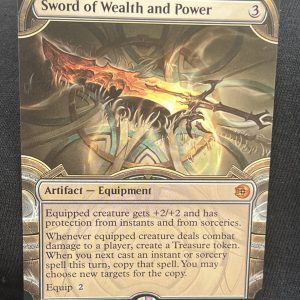 Sword of Wealth and Power (Showcase) - MTG Proxy Outlaws of Thunder Junction: The Big Score