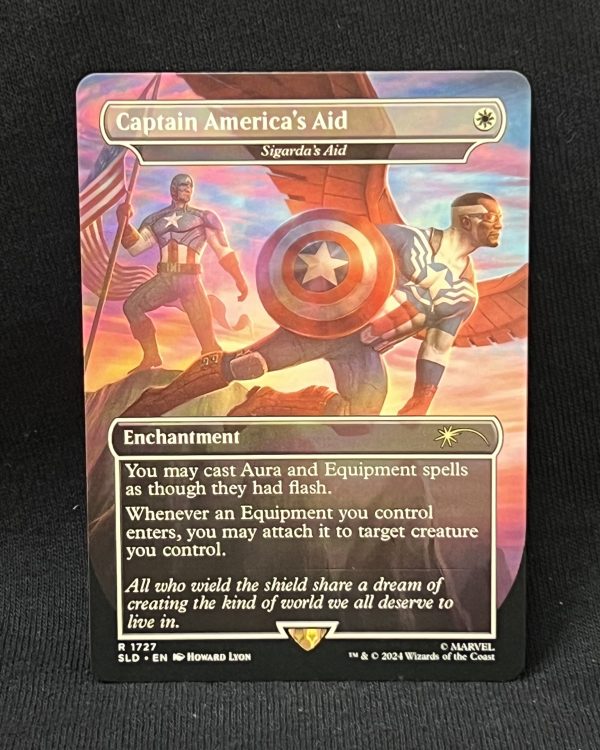 Captain America's Aid - Sigarda's Aid - MTG Proxy Marvel Secret Lair Drop Series