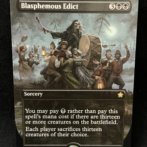 Blasphemous Edict (Borderless) - MTG Proxy Foundations