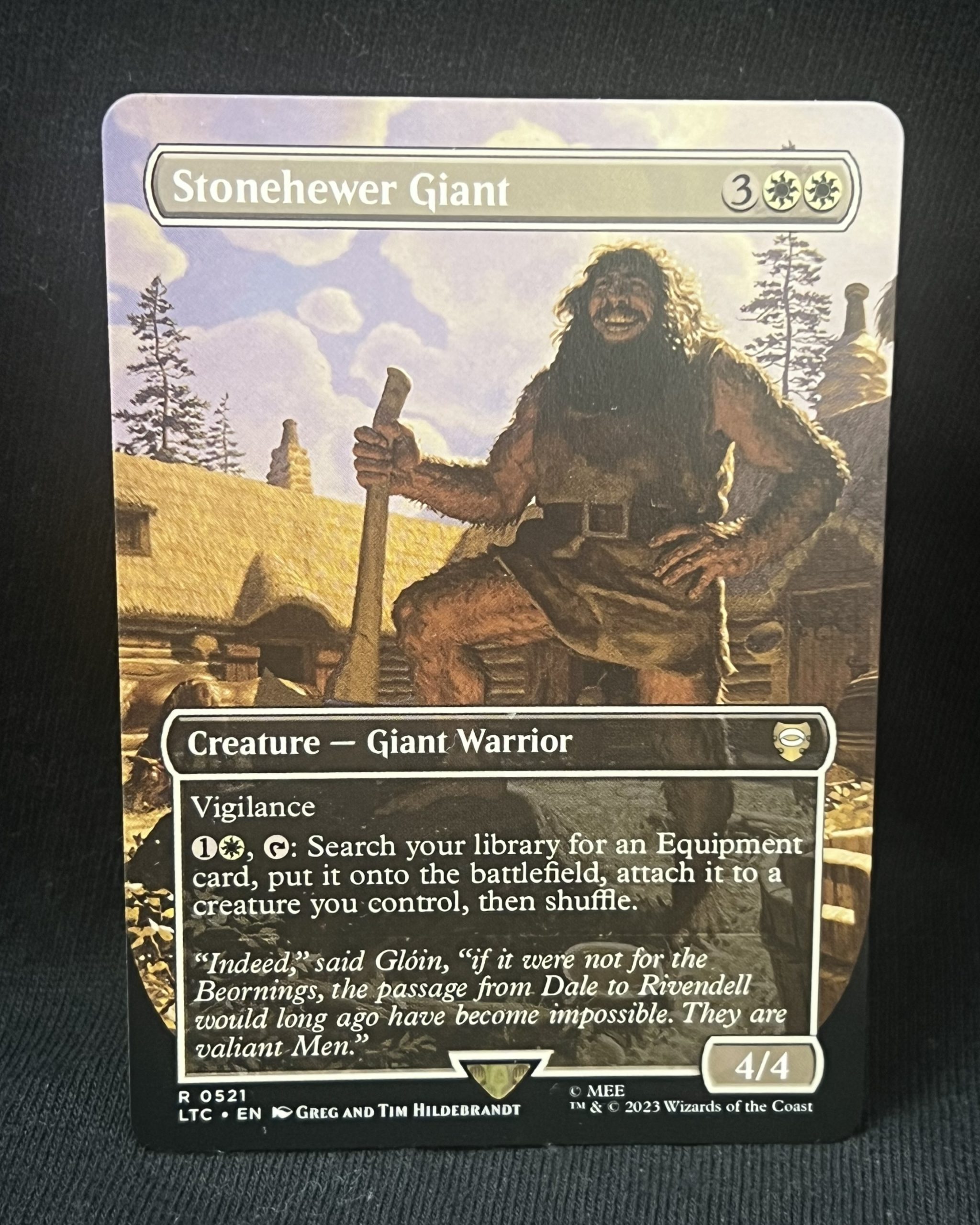Stonehewer Giant (Borderless) - MTG Proxy Commander: The Lord of the Rings: Tales of Middle-earth
