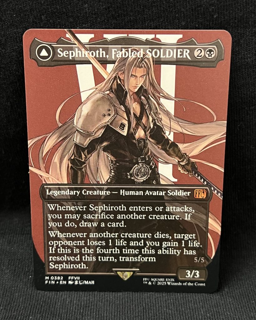 Sephiroth Fabled Soldier 0382 Borderless Mtg Proxy Final Fantasy