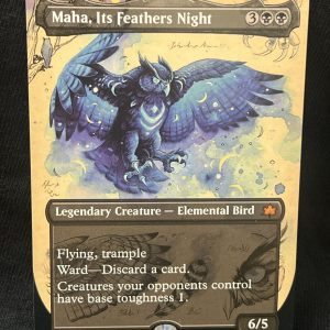 Maha, Its Feathers Night (Borderless) - MTG Proxy Bloomburrow