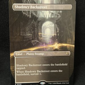 Shadowy Backstreet (Borderless) - MTG Proxy Murders at Karlov