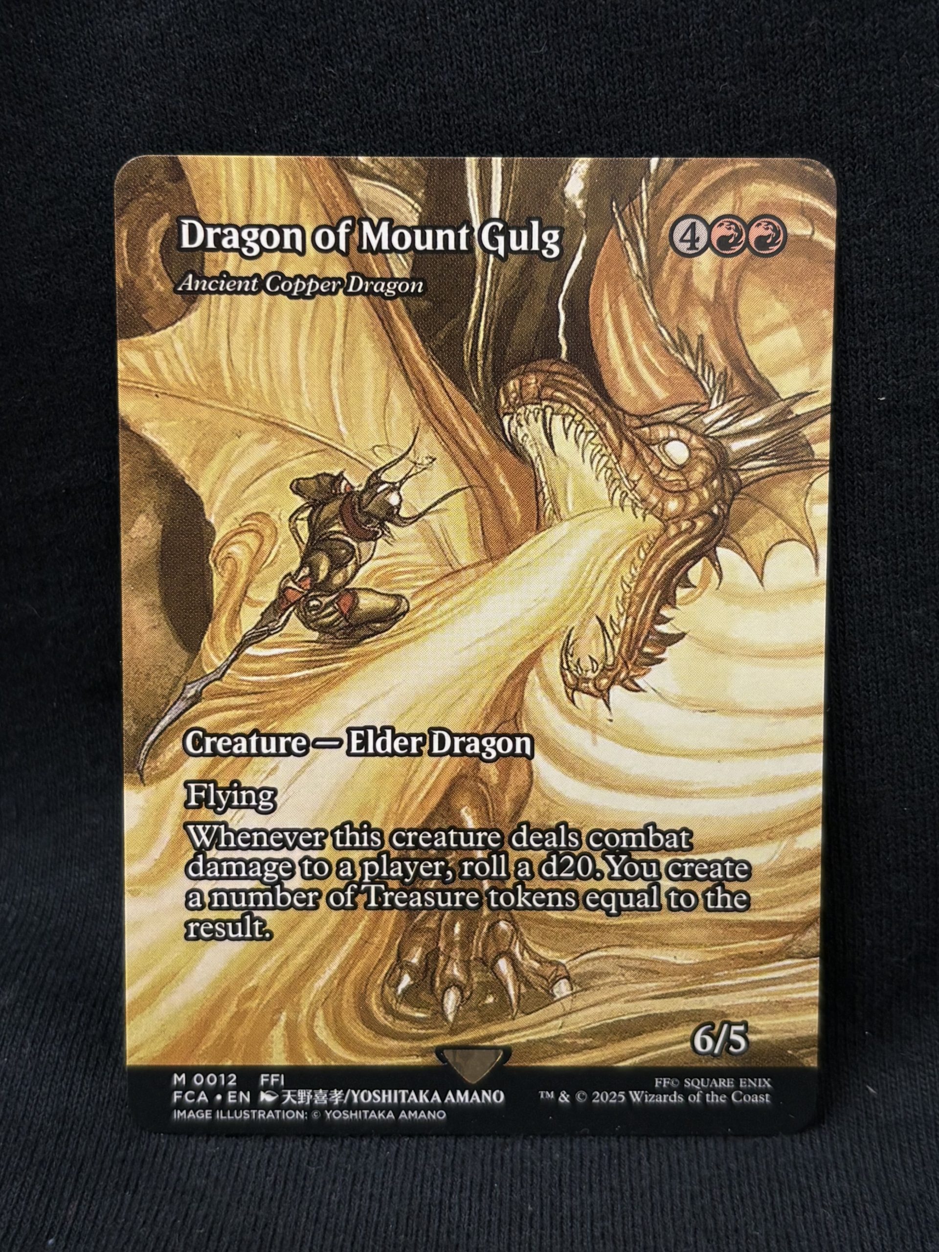 Dragon of Mount Gulg - MTG Proxy Ancient Copper Dragon (Showcase) - FINAL FANTASY: Through the Ages