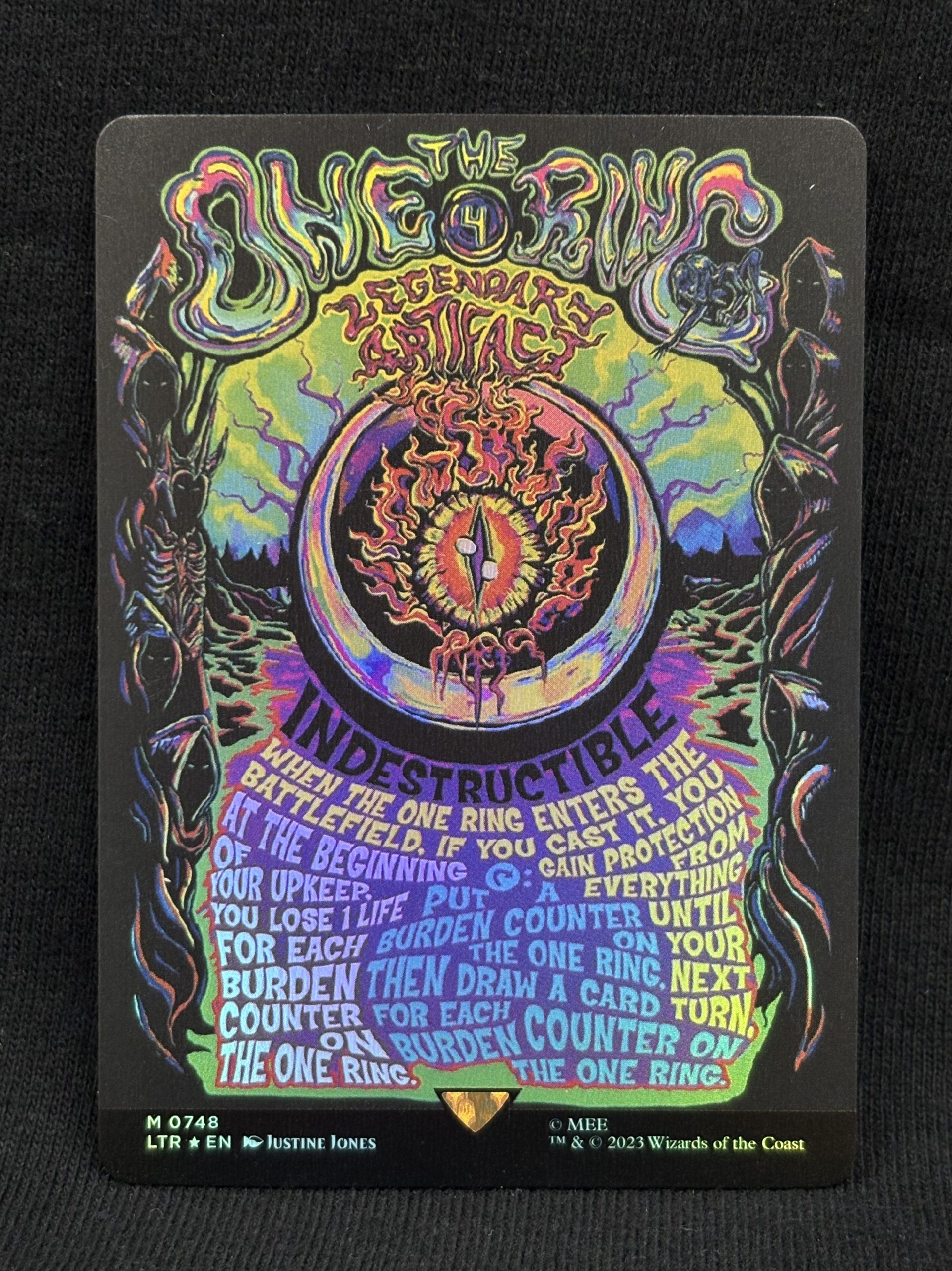 The One Ring (Borderless) - MTG Proxy Universes Beyond: The Lord of the Rings: Tales of Middle-earth