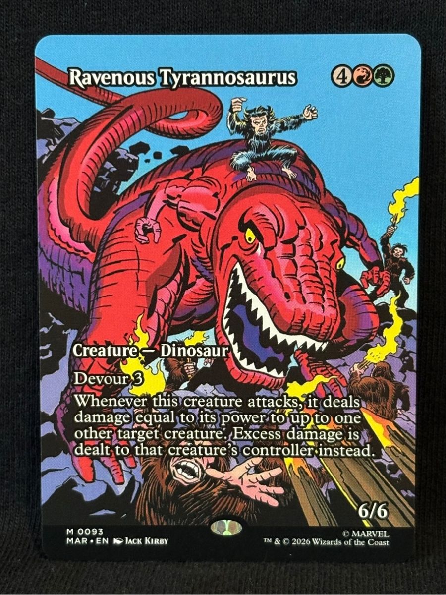 Ravenous Tyrannosaurus (Borderless) - MTG Proxy Marvel Universe Eternal-Legal