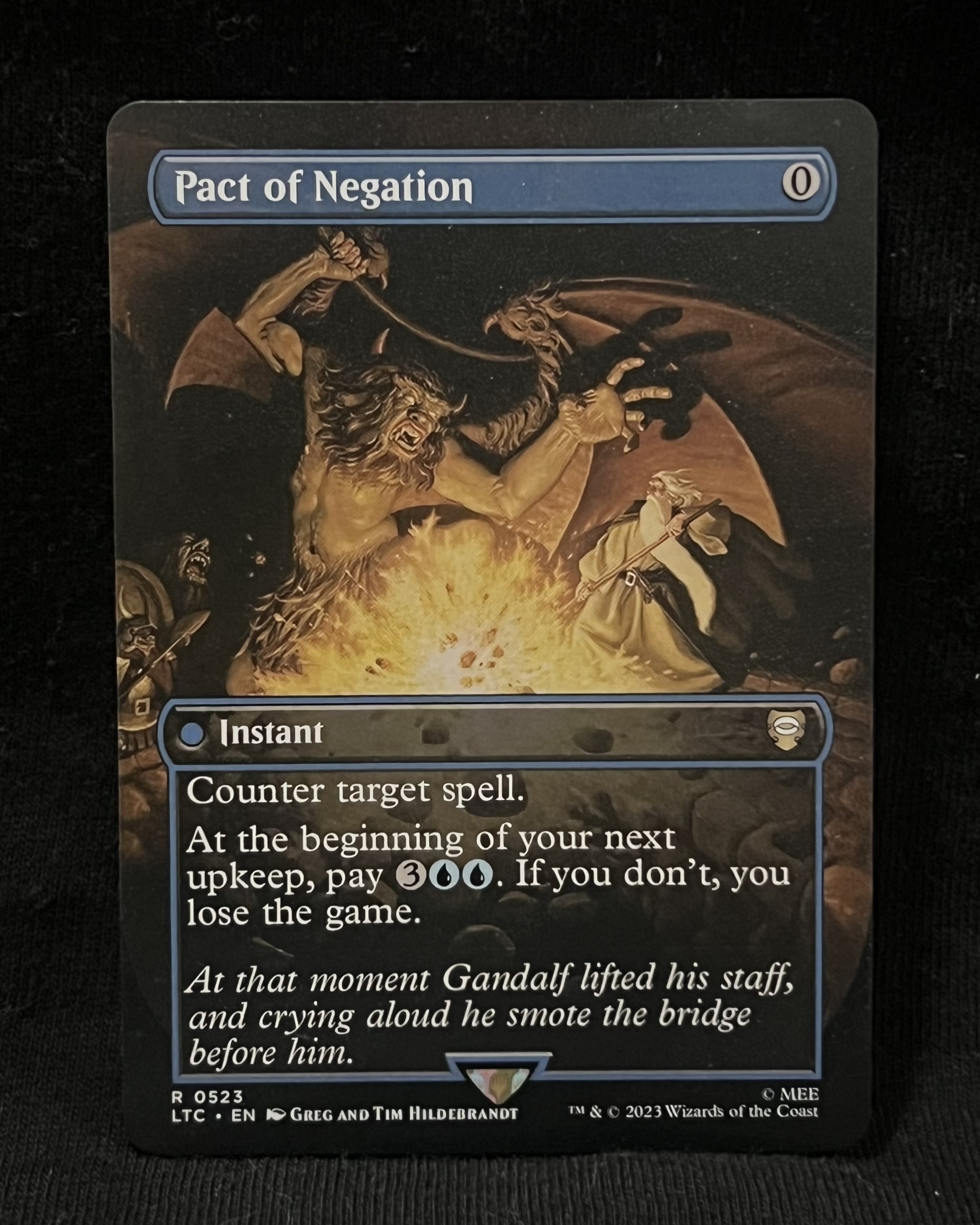 Pact of Negation (Borderless) - MTG Proxy Commander: The Lord of the Rings: Tales of Middle-earth