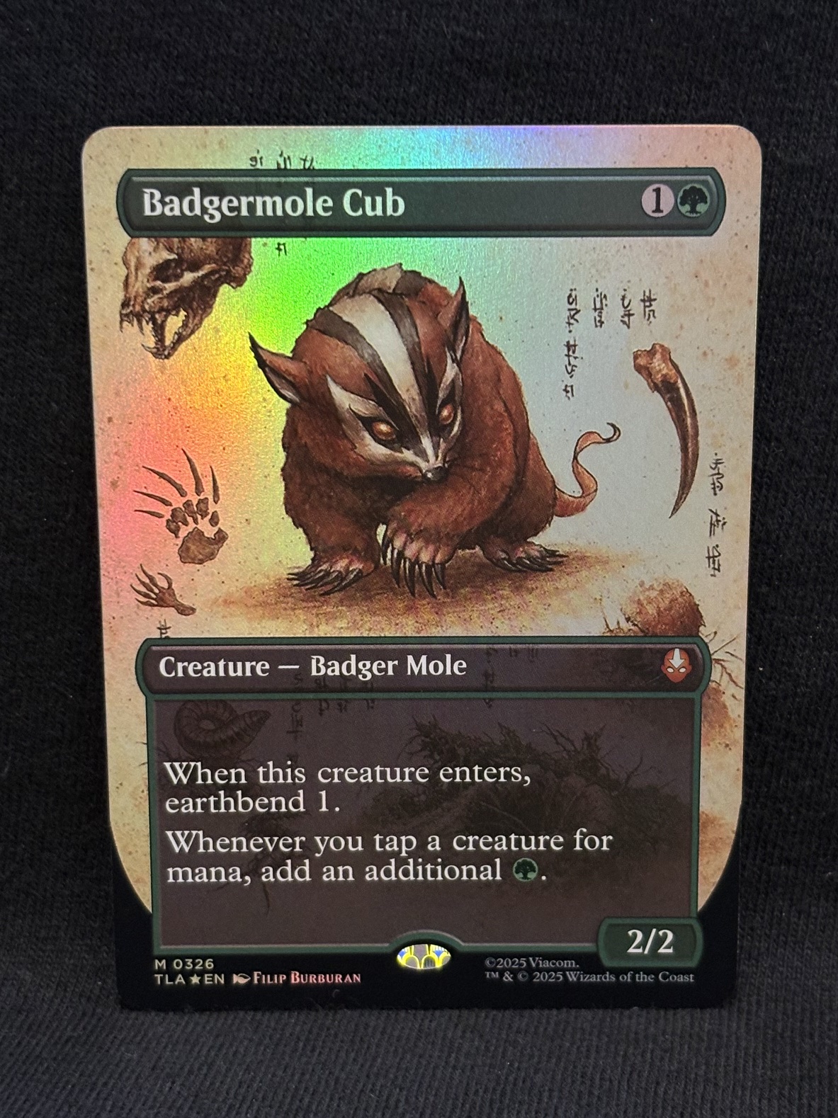 Badgermole Cub (FOIL Borderless) - MTG Proxy Avatar: The Last Airbender
