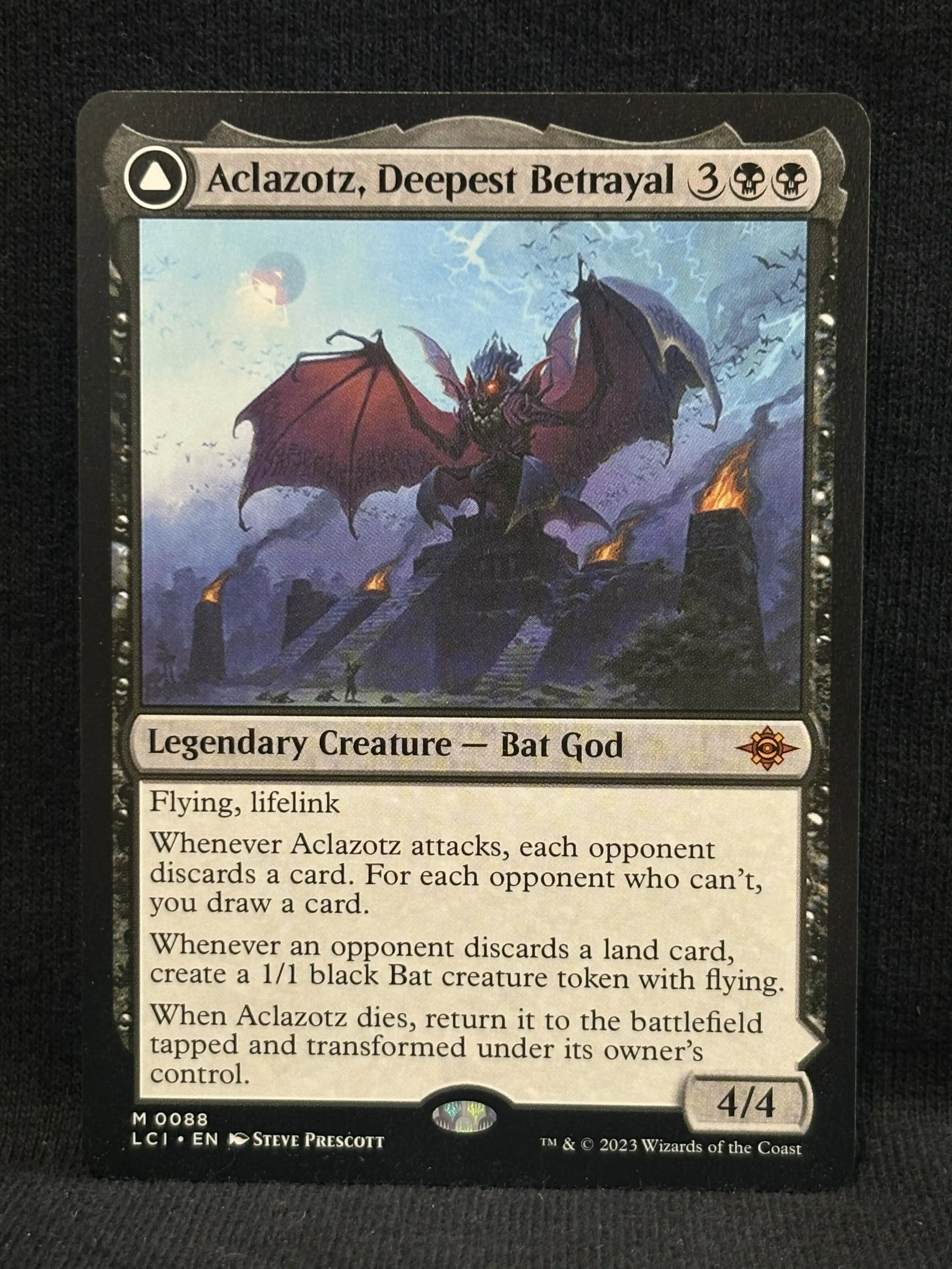Aclazotz, Deepest Betrayal // Temple of the Dead - MTG Proxy The Lost Caverns of Ixalan