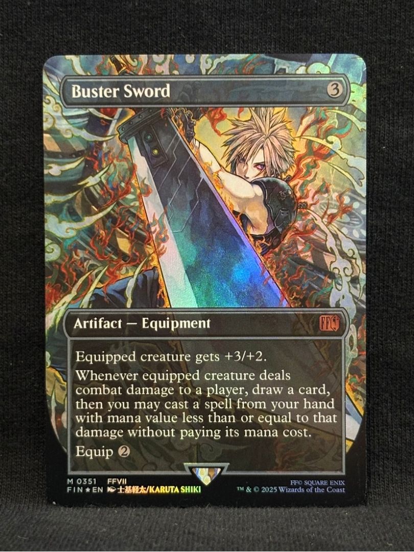 Buster Sword (FOIL Borderless) - MTG Proxy FINAL FANTASY