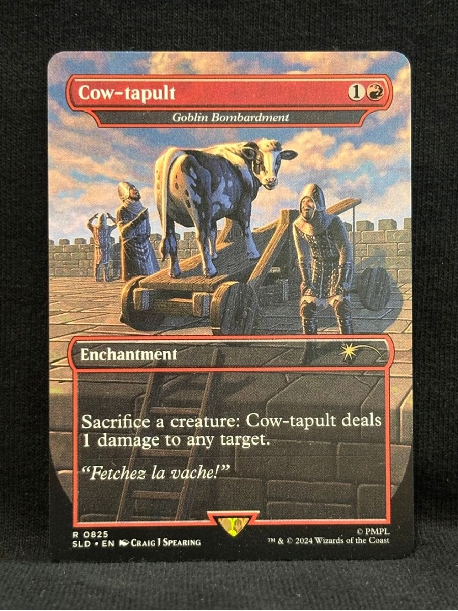 Cow-tapult - Goblin Bombardment - MTG Proxy Secret Lair Drop Series