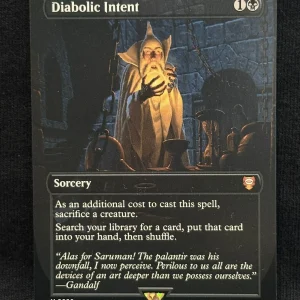 Diabolic Intent (Borderless) - MTG Proxy Commander: The Lord of the Rings: Tales of Middle-earth
