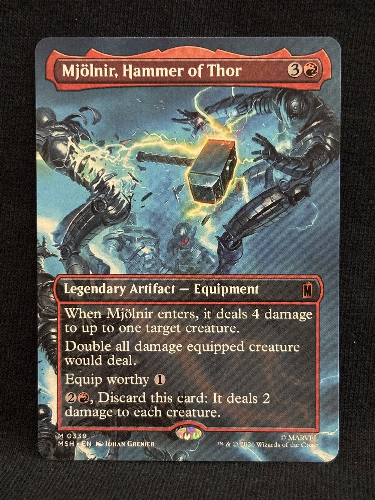 Mjolnir, Hammer of Thor (Borderless) (0339) - MTG Proxy Marvel Super Heroes