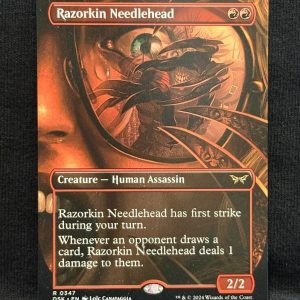 Razorkin Needlehead (Borderless) - MTG Proxy Duskmourn: House of Horror