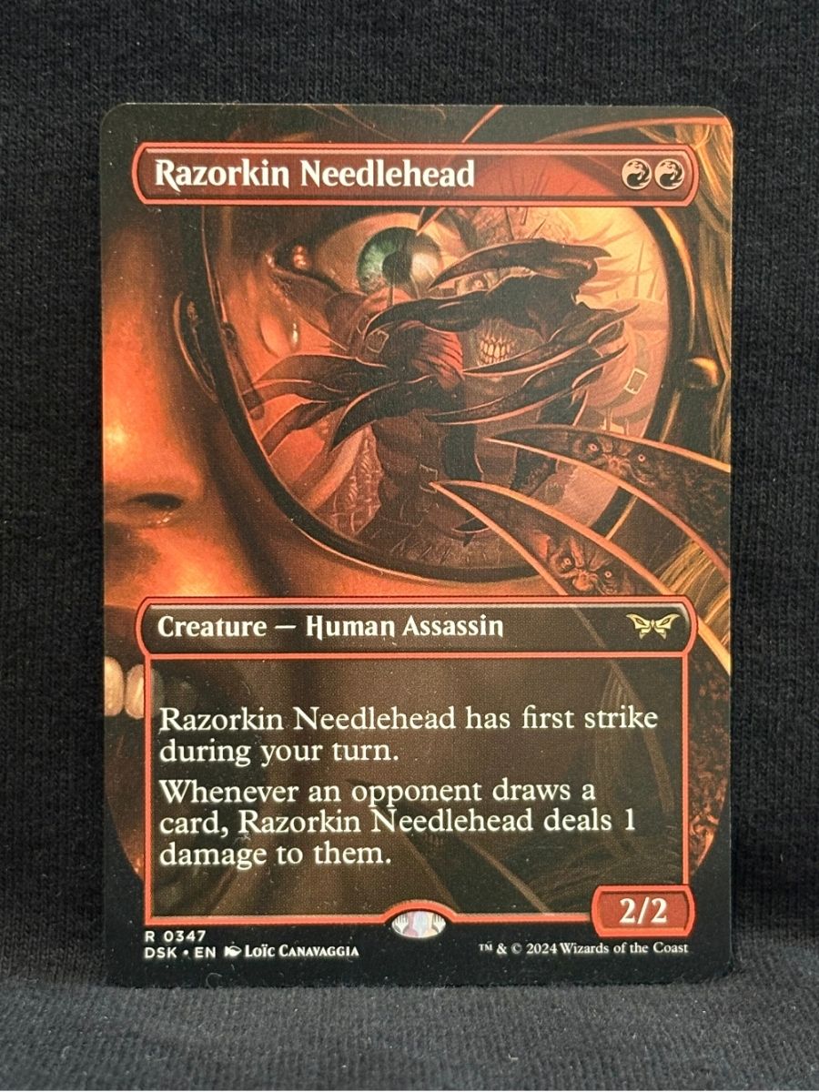 Razorkin Needlehead (Borderless) - MTG Proxy Duskmourn: House of Horror
