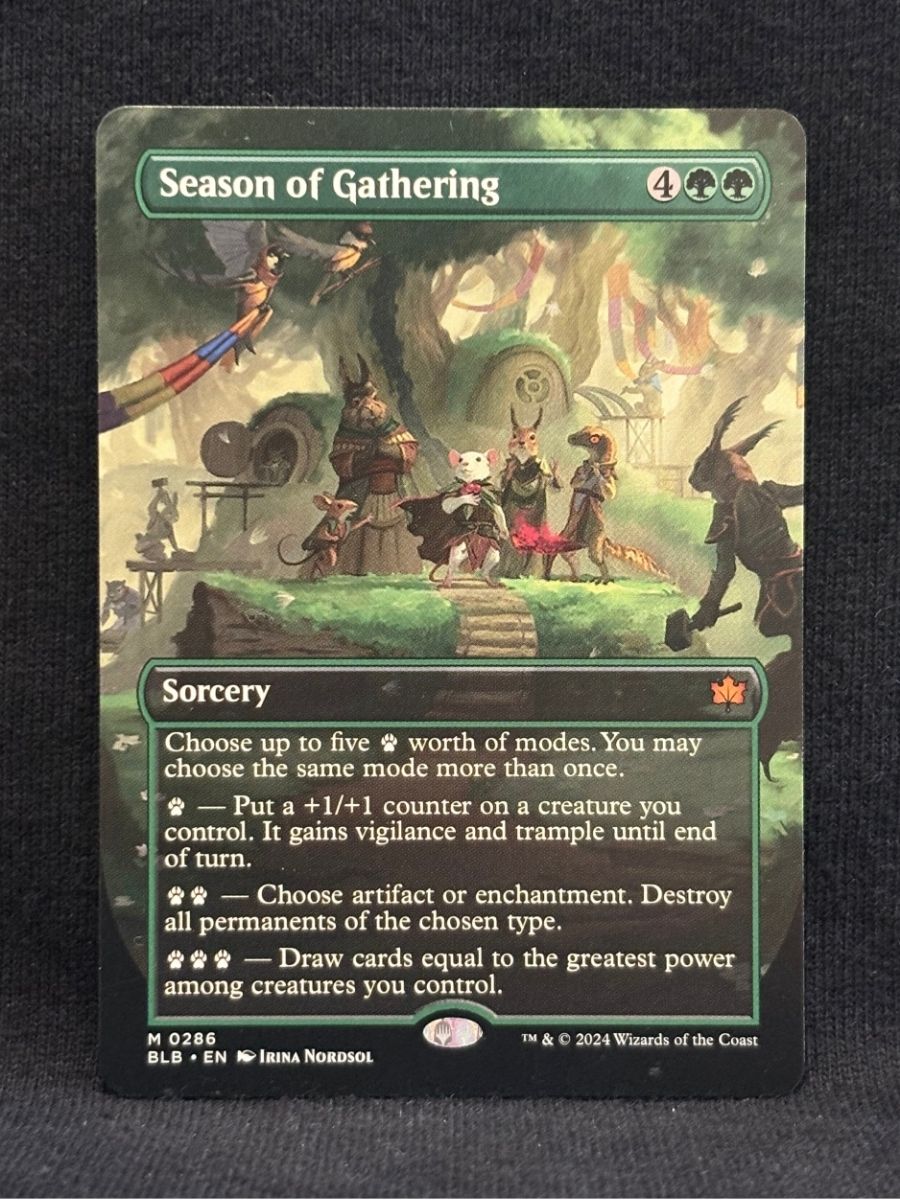 Season of Gathering (Borderless) - MTG Proxy Bloomburrow
