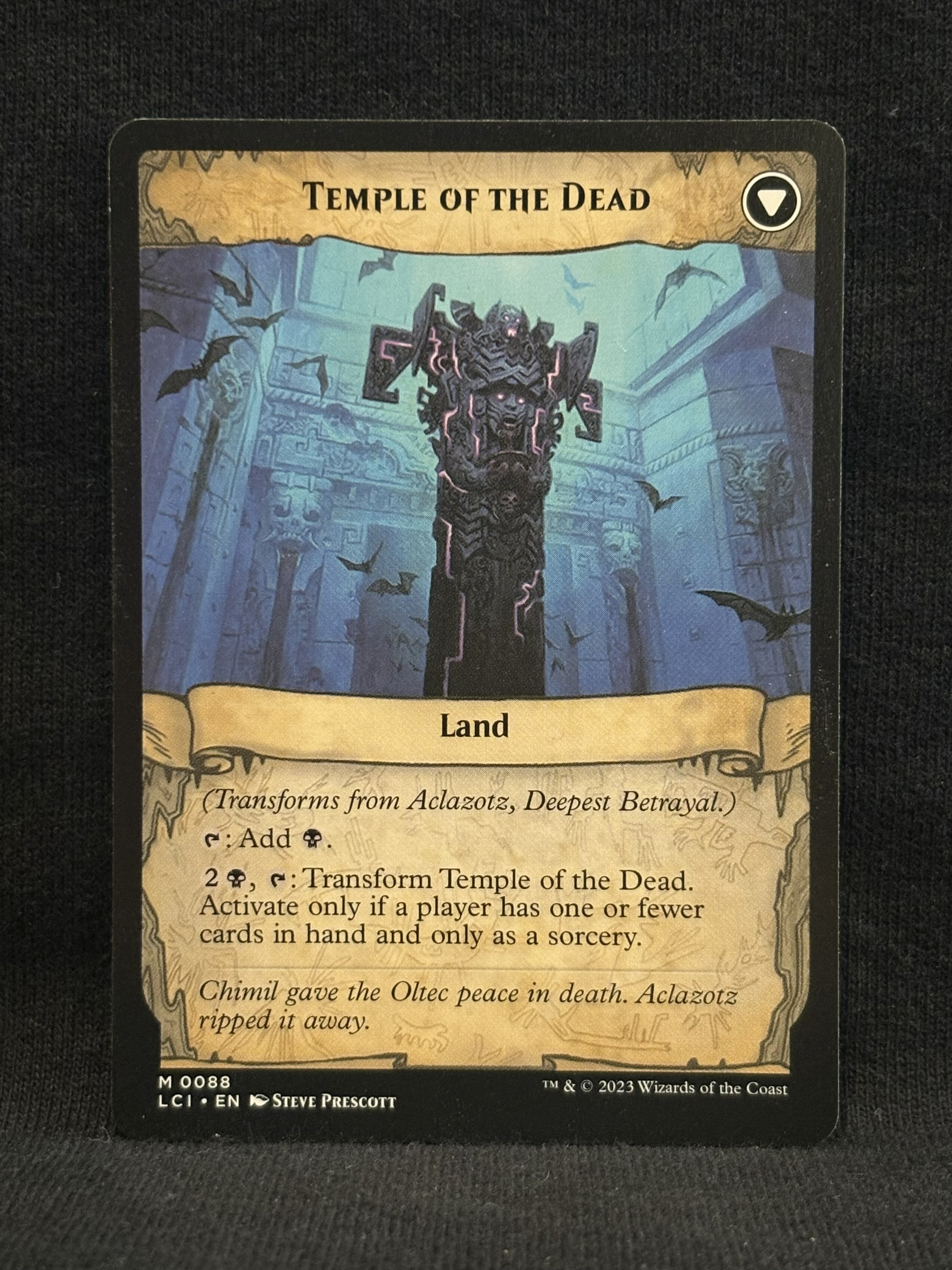 Aclazotz, Deepest Betrayal // Temple of the Dead - MTG Proxy The Lost Caverns of Ixalan - Image 2