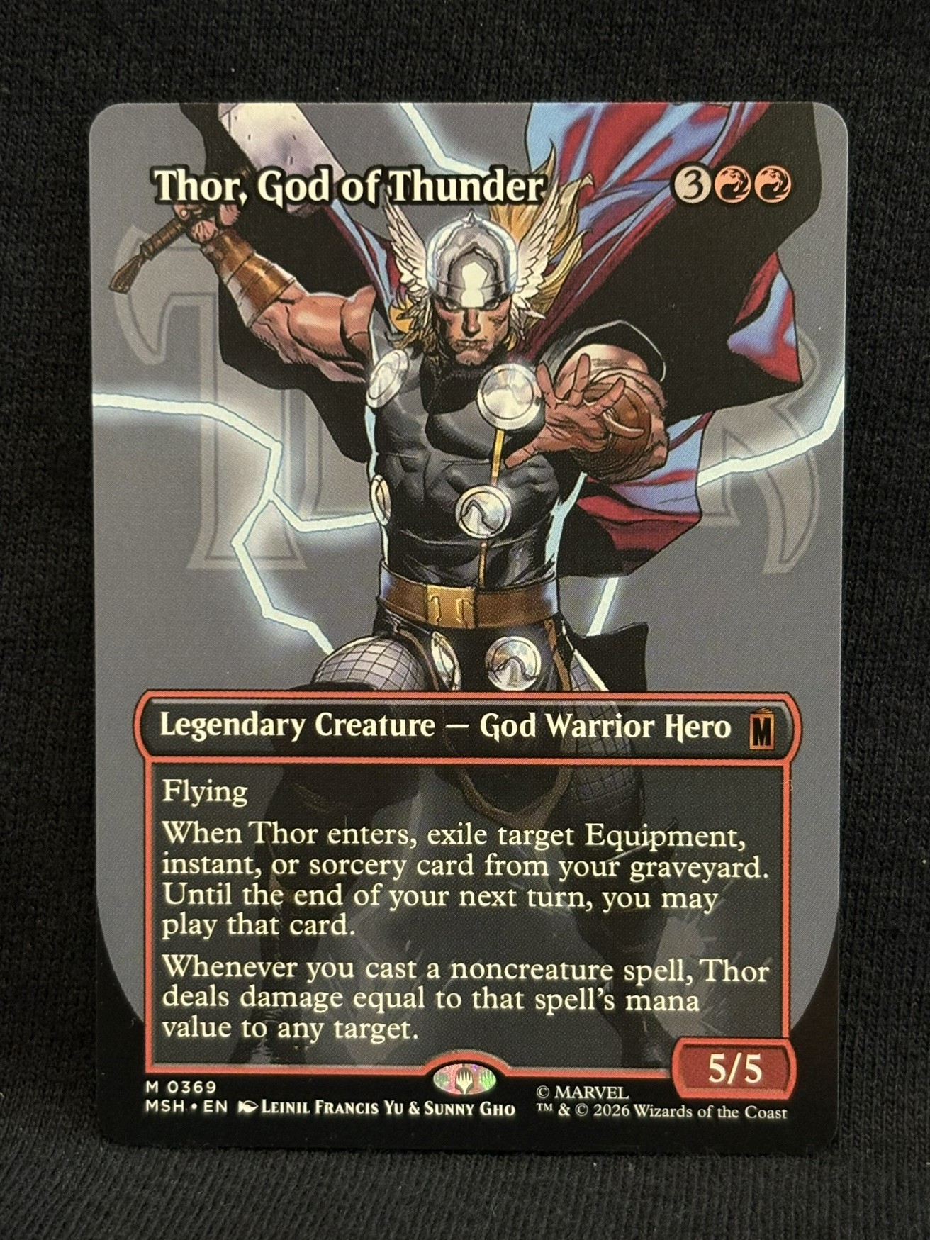 Thor, God of Thunder (Borderless) (0369) - MTG Proxy Marvel Super Heroes