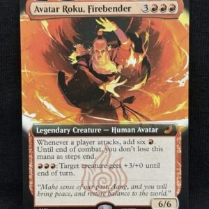Avatar Roku, Firebender (Extended Art) - MTG Proxy Avatar: The Last Airbender: Eternal-Legal