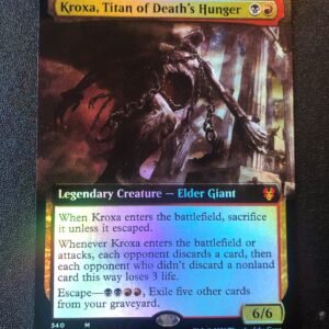 Kroxa, Titan of Death's Hunger (Foil Showcase) - MTG Proxy Throne of Eldraine