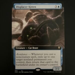Displacer Kitten (Extended Art) - MTG Proxy Commander Legends: Battle for Baldur's Gate