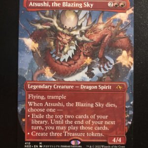 Atsushi, the Blazing Sky (Borderless) - MTG Proxy Kamigawa: Neon Dynasty