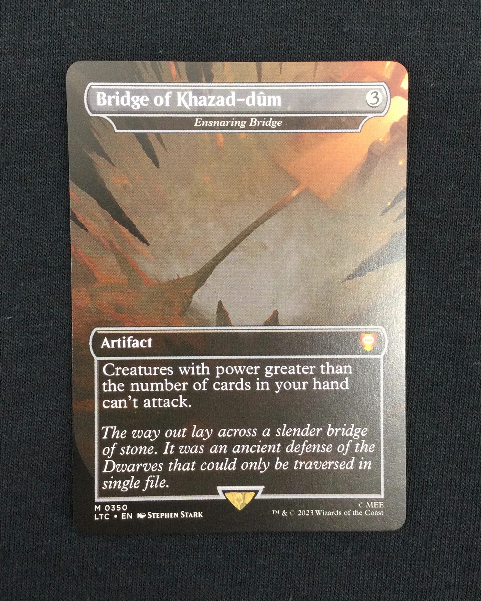 Bridge of Khazad-Dum - Ensnaring Bridge - MTG Proxy The Lord of the Rings: Tales of Middle-earth