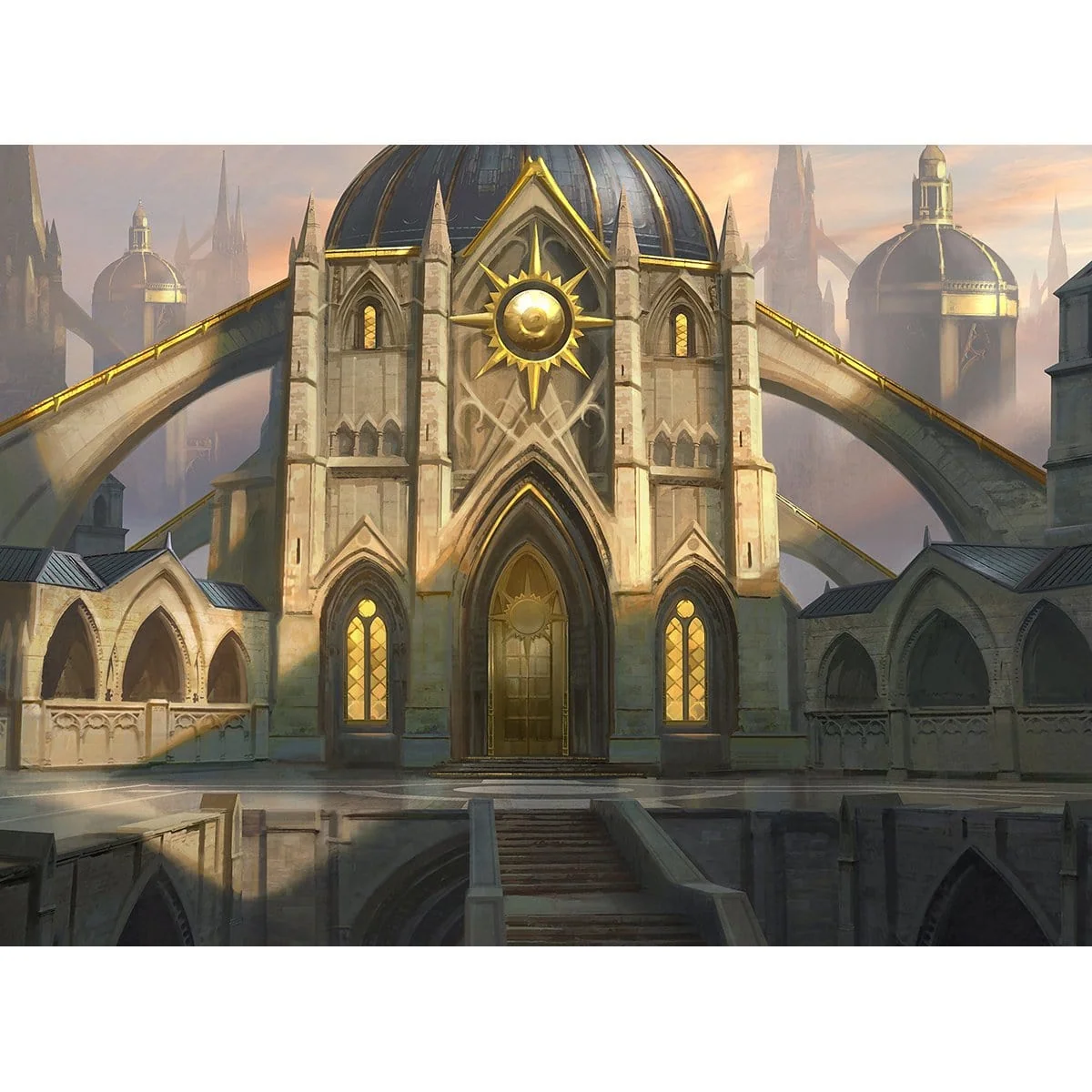 Fantasy cathedral artwork for Proxy King MTG proxies