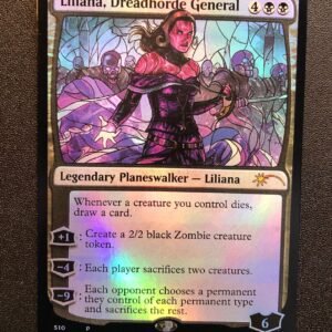 Liliana, Dreadhorde General (Foil) - MTG Proxy Secret Lair Drop Series: Stained Glass