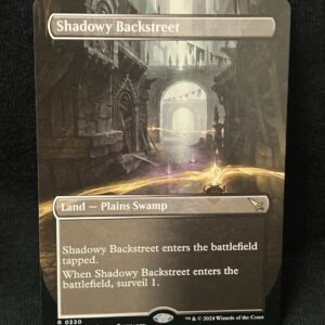 Shadowy Backstreet (Borderless) - MTG Proxy Murders at Karlov