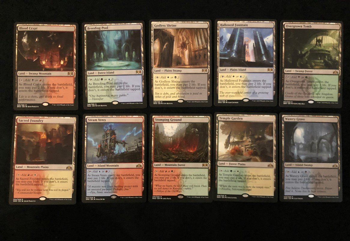 Shock Land Set - MTG Proxy Holo Stamp