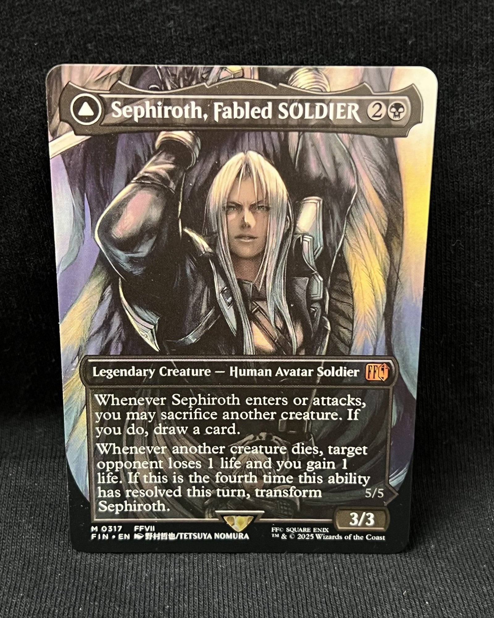 Sephiroth, Fabled SOLDIER (0317) (Borderless) - MTG Proxy FINAL FANTASY