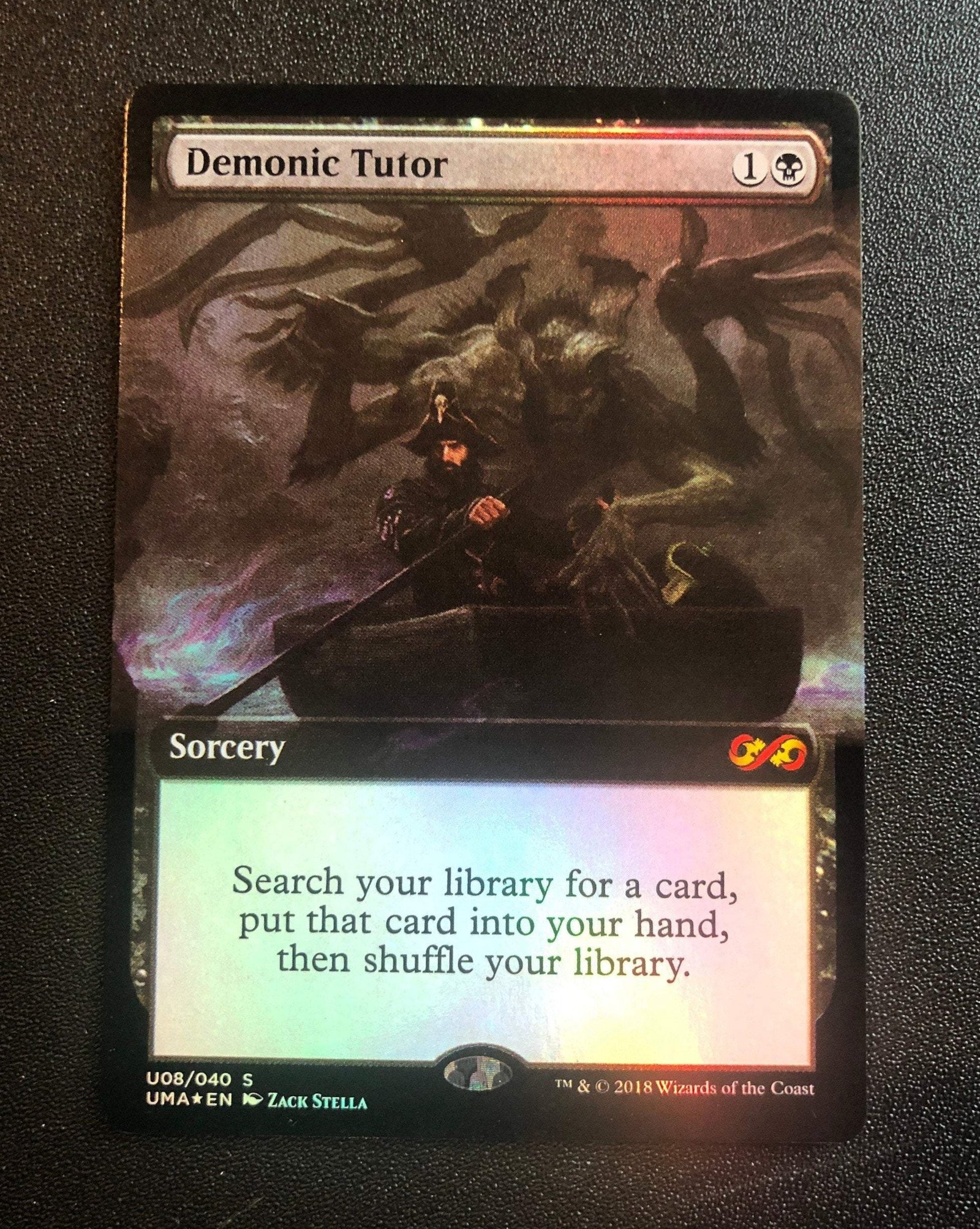 Demonic Tutor (FOIL Box Topper) - MTG Proxy UMA