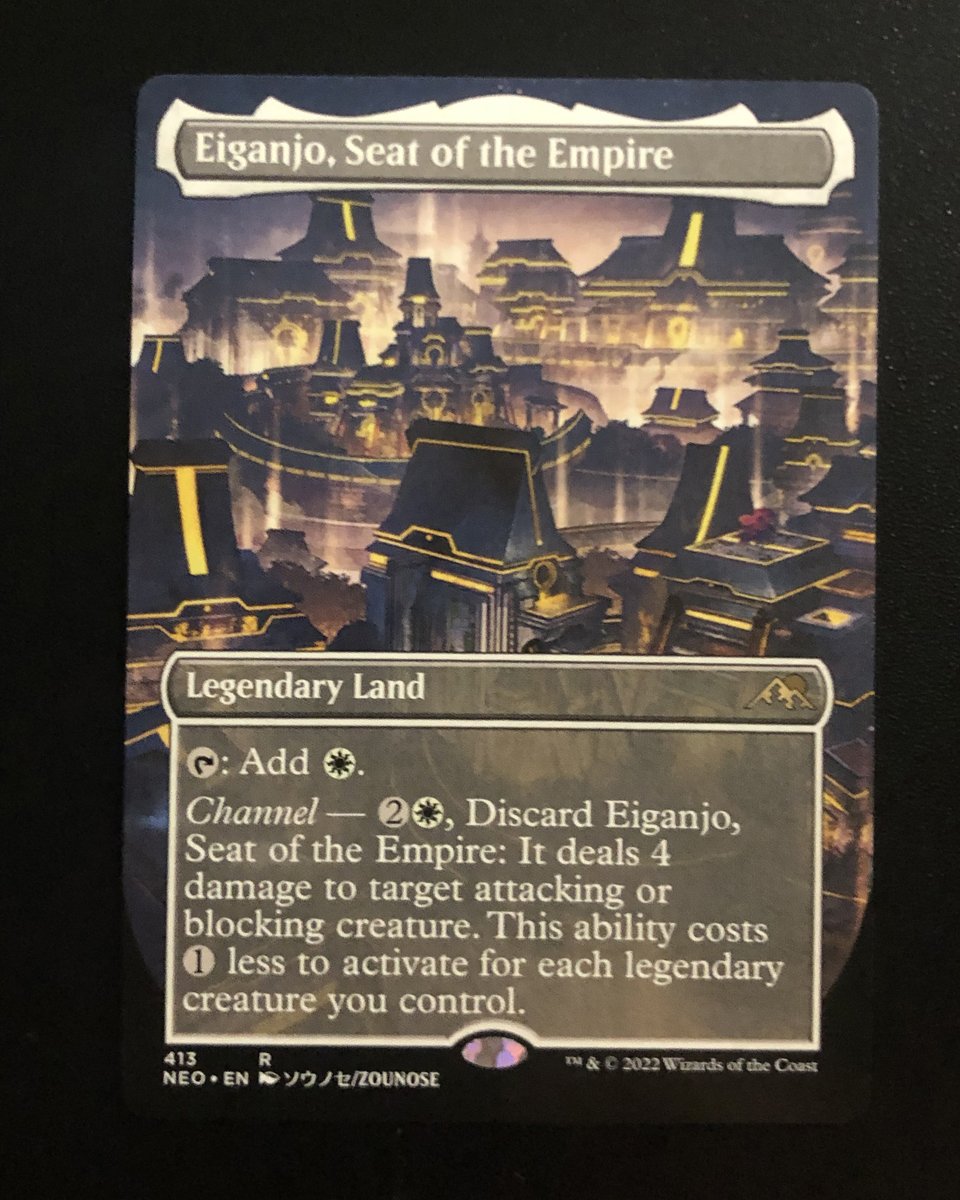 Eiganjo, Seat of the Empire (Borderless) - MtG Neon Dynasty