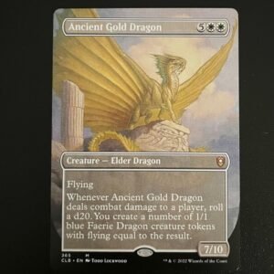 Ancient Gold Dragon (Borderless) - MTG Proxy Commander Legends: Battle for Baldur's Gate